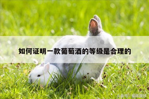 如何证明一款葡萄酒的等级是合理的