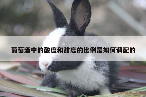 葡萄酒中的酸度和甜度的比例是如何调配的